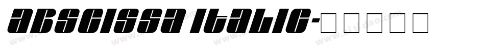 Abscissa Italic字体转换